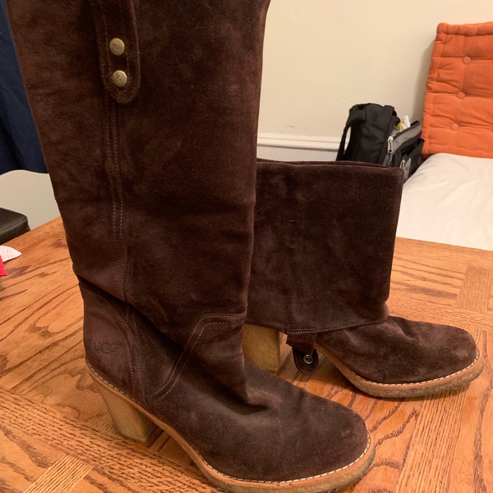 UGG Josie convertible suede Australian boots brown
